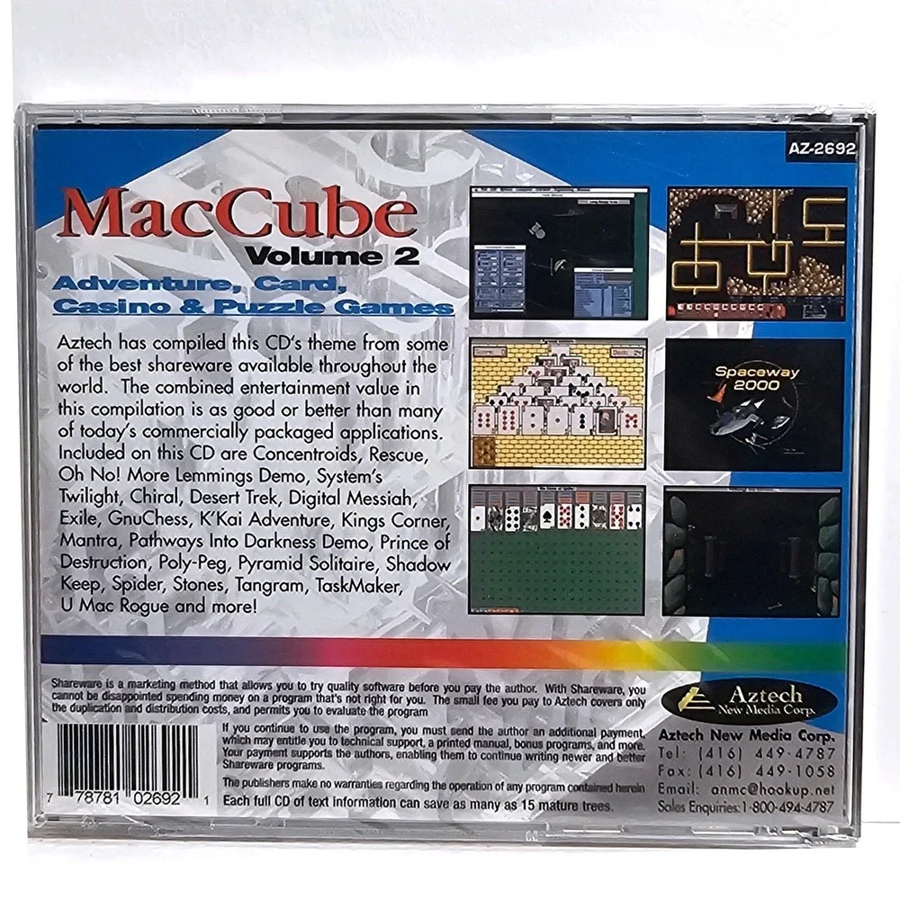 Aztech MacCube Volume 2 Mac Video Game AZ-2692‎ New